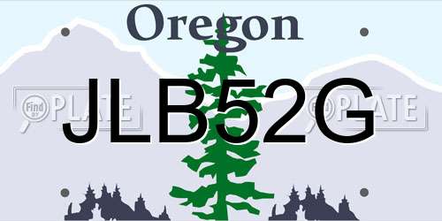 JLB52G Oregon License Plate