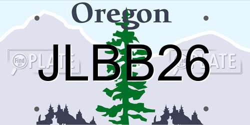 JLBB26 Oregon License Plate