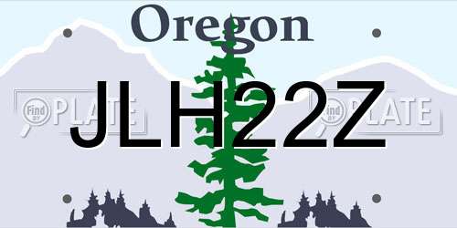 JLH22Z Oregon License Plate
