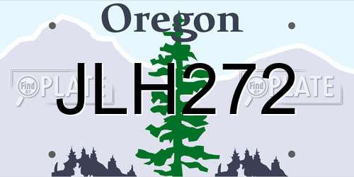 JLH272 Oregon License Plate