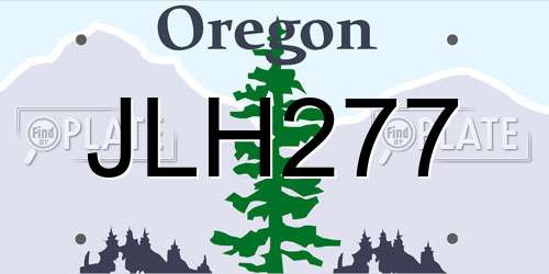 JLH277 Oregon License Plate