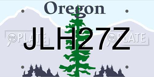 JLH27Z Oregon License Plate