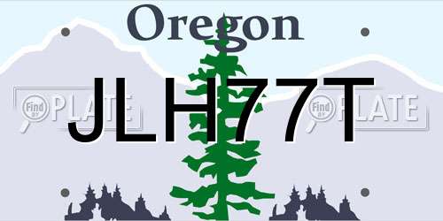 JLH77T Oregon License Plate