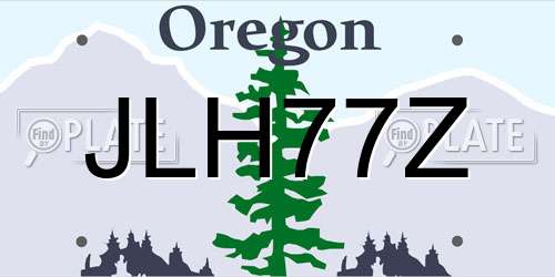 JLH77Z Oregon License Plate