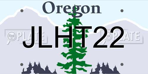 JLHT22 Oregon License Plate