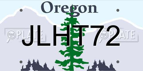 JLHT72 Oregon License Plate
