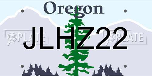 JLHZ22 Oregon License Plate