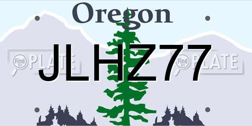 JLHZ77 Oregon License Plate