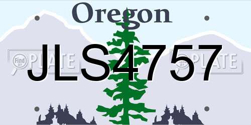 JLS4757 Oregon License Plate