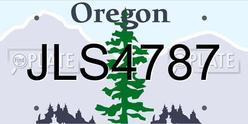 JLS4787 Oregon License Plate