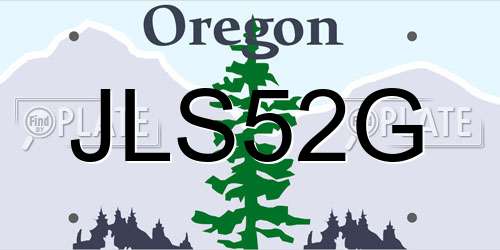 JLS52G Oregon License Plate