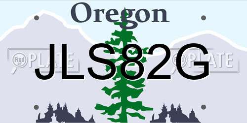 JLS82G Oregon License Plate
