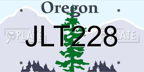 JLT228 Oregon License Plate