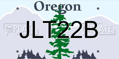 JLT22B Oregon License Plate