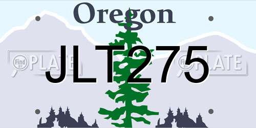 JLT275 Oregon License Plate
