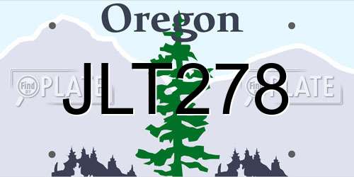 JLT278 Oregon License Plate