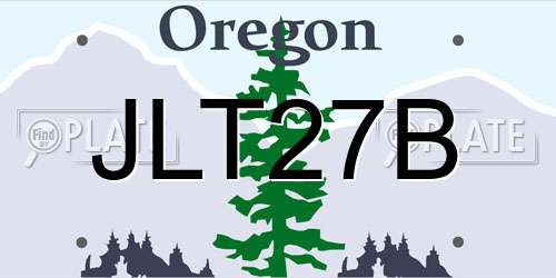 JLT27B Oregon License Plate