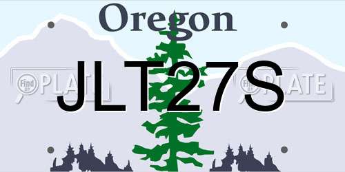 JLT27S Oregon License Plate