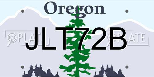 JLT72B Oregon License Plate