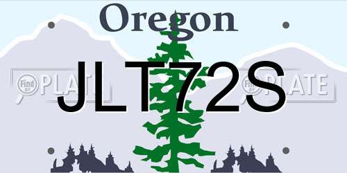 JLT72S Oregon License Plate
