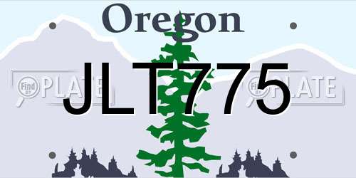 JLT775 Oregon License Plate