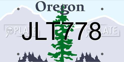 JLT778 Oregon License Plate