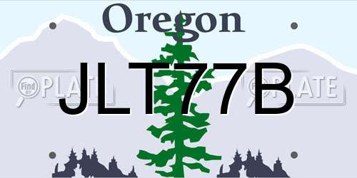 JLT77B Oregon License Plate