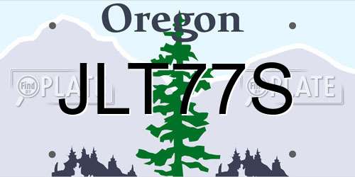 JLT77S Oregon License Plate