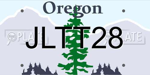 JLTT28 Oregon License Plate