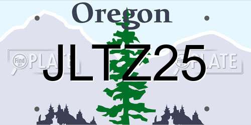 JLTZ25 Oregon License Plate