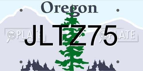 JLTZ75 Oregon License Plate