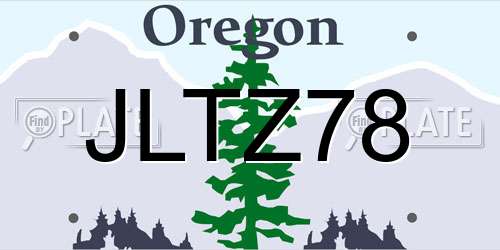 JLTZ78 Oregon License Plate