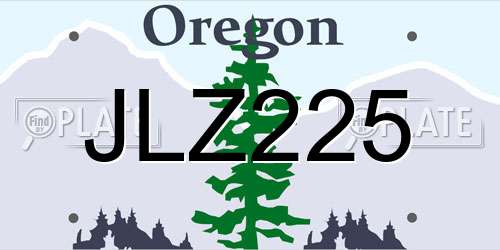 JLZ225 Oregon License Plate