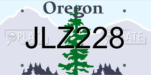 JLZ228 Oregon License Plate