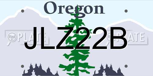 JLZ22B Oregon License Plate