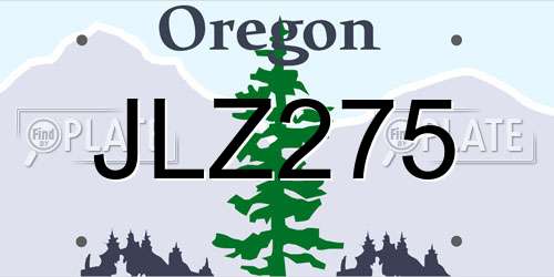 JLZ275 Oregon License Plate