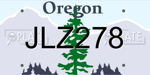 JLZ278 Oregon License Plate