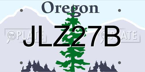 JLZ27B Oregon License Plate