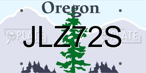 JLZ72S Oregon License Plate