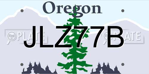 JLZ77B Oregon License Plate