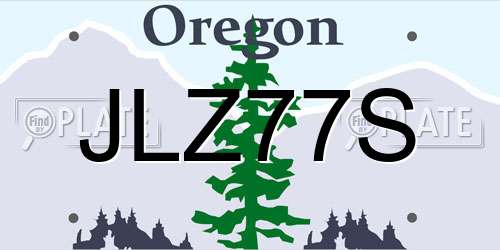 JLZ77S Oregon License Plate