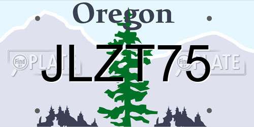 JLZT75 Oregon License Plate