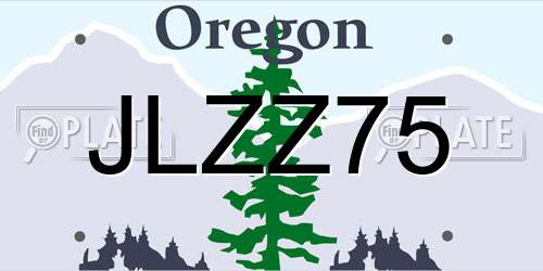 JLZZ75 Oregon License Plate