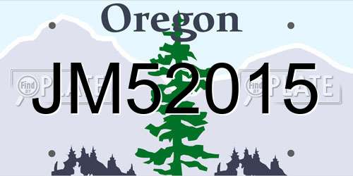 JM52015 Oregon License Plate