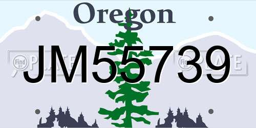 JM55739 Oregon License Plate
