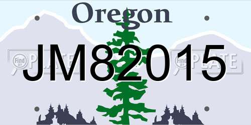 JM82015 Oregon License Plate