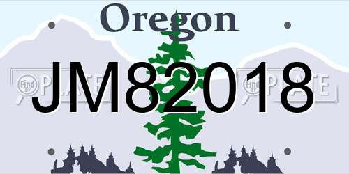 JM82018 Oregon License Plate