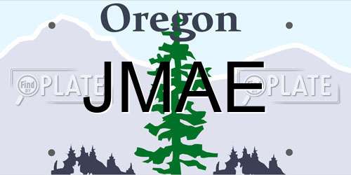JMAE Oregon License Plate