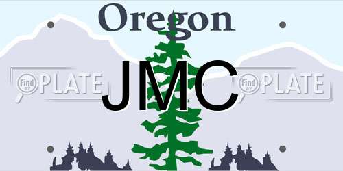 JMC Oregon License Plate