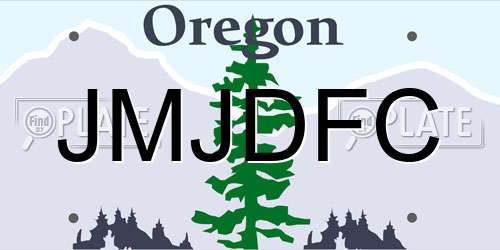 JMJDFC Oregon License Plate